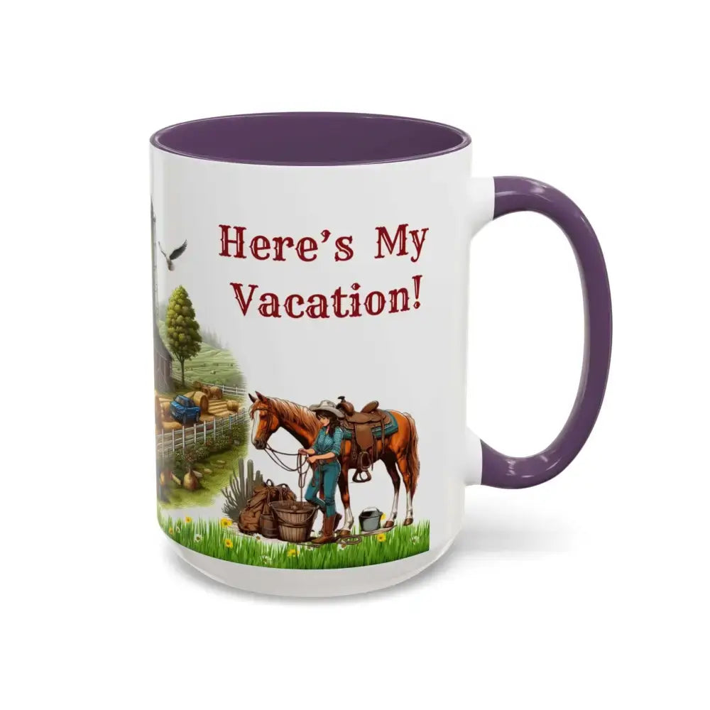Working Farmer Coffee Mug Here’s My Vacation - Mugs