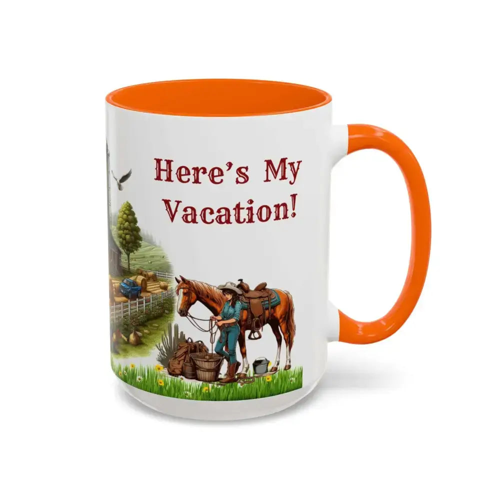 Working Farmer Coffee Mug Here’s My Vacation - Mugs