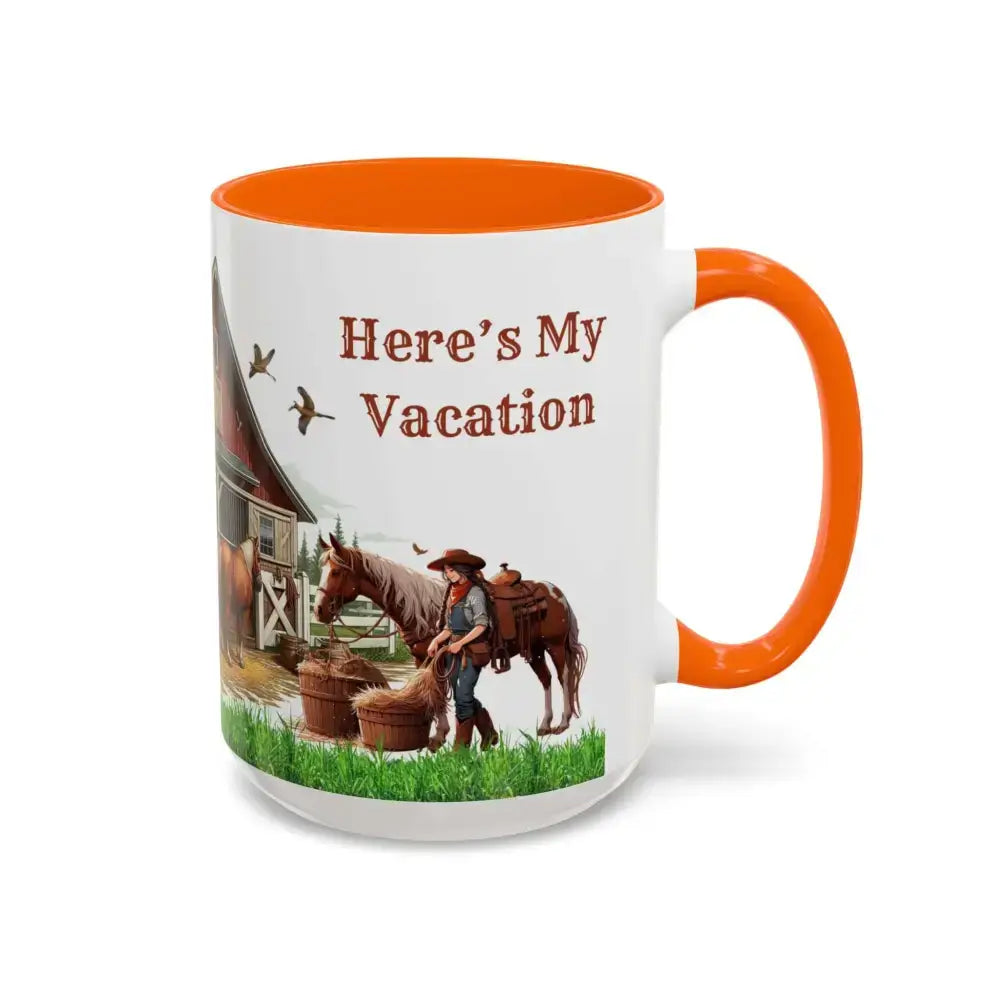 Working Rancher and Cowgirl No Vacation Coffee Mug - Mug