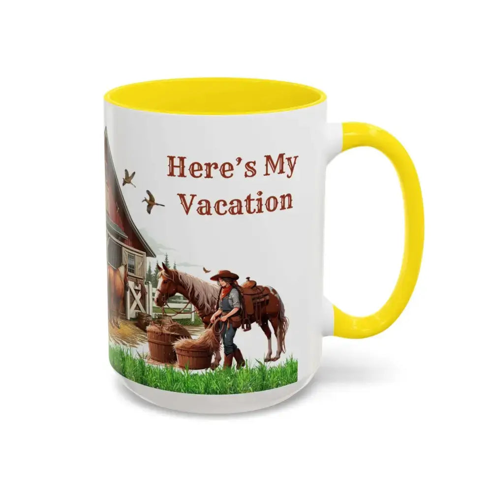Working Rancher and Cowgirl No Vacation Coffee Mug - Mug