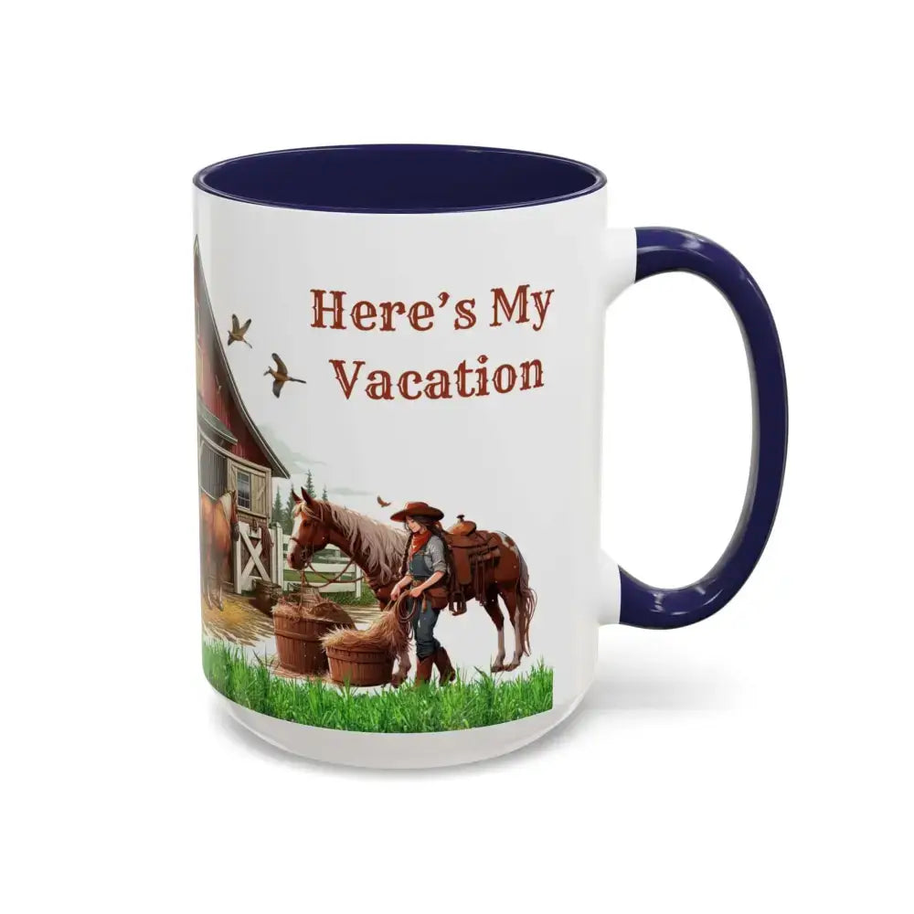Working Rancher and Cowgirl No Vacation Coffee Mug - Mug
