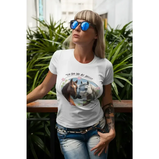 Equestrian T-Shirt, You Had Me at Hello Tee, Horse Lover Gift - The Best New Thing
