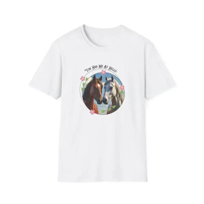 You Had Me at Hello Tee, Equestrian T-Shirt, Horse Lover Gift - The Best New Thing