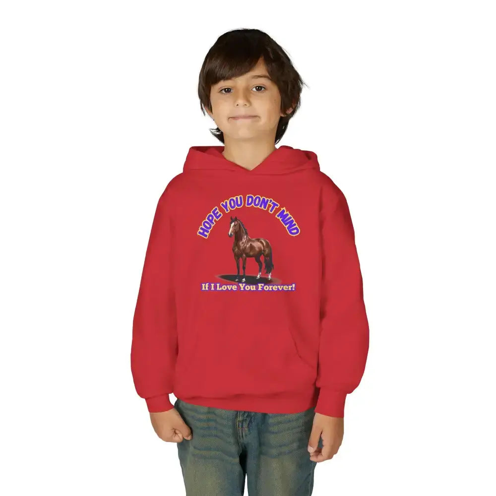 Youth Hoodie - Funny Horse Graphic Farm Apparel Hoodie for Kids - Kids clothes